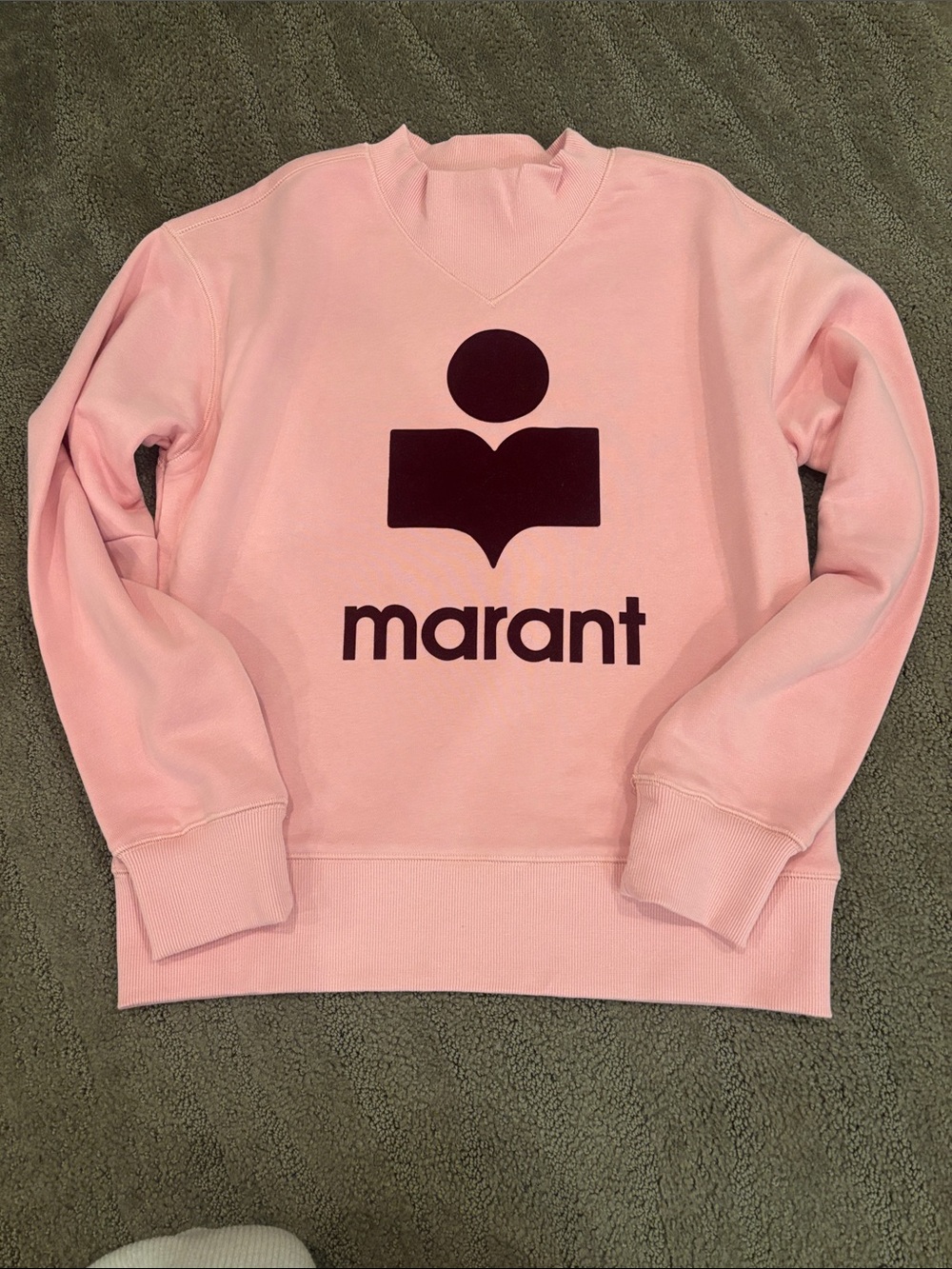Isabel Marant Kids Pink Sweatshirt with Dark Maroon Logo